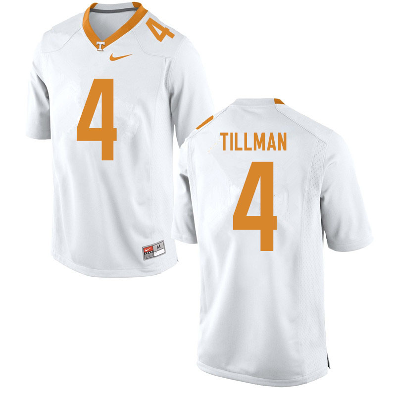 Men #4 Cedric Tillman Tennessee Volunteers College Football Jerseys Sale-White